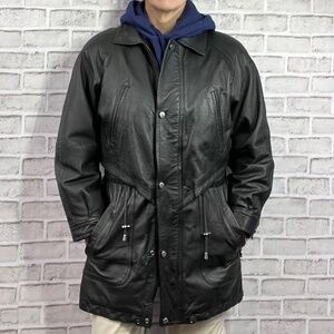 |•WILSONS LEATHER•| Thigh Length Leather Jacket Size Medium